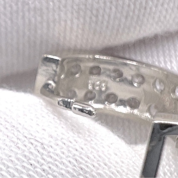 .925 Sterling Silver Cz Huggie Hoop Earrings - Picture 10 of 16